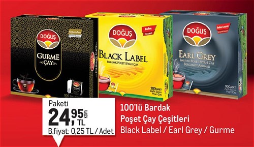 Doğuş 100'lü Bardak Poşet Çay Çeşitleri/Adedi image