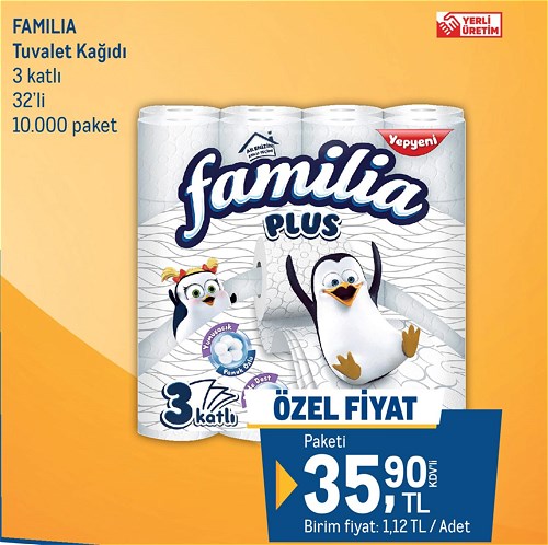 Familia Tuvalet Kağıdı 3 Katlı 32'li image