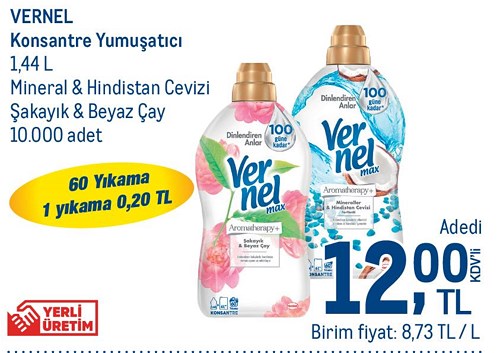 Vernel Konsantre Yumuşatıcı 1,44 l  image