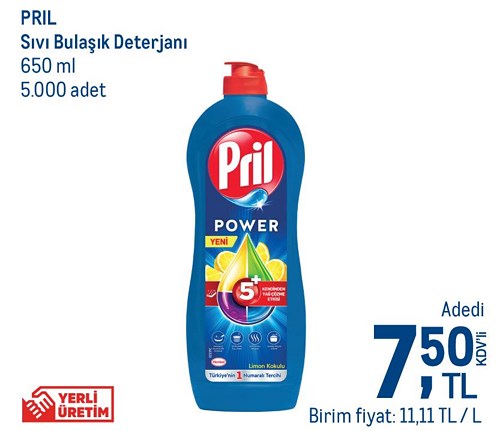 Pril Sıvı Bulaşık Deterjanı 650 ml image