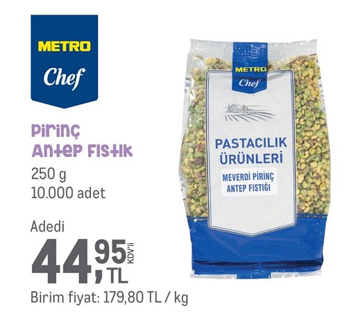 Metro Chef Pirinç Antep Fıstık 250 g image