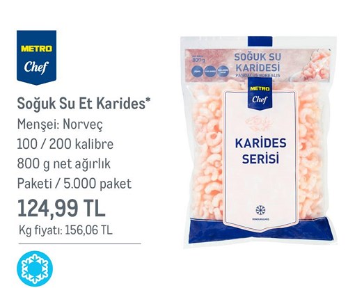 Metro Chef Soğuk Su Karides 800 g image