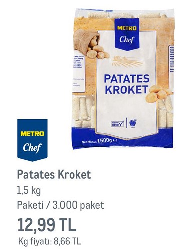 Metro Chef Patates Kroket 1,5 kg image