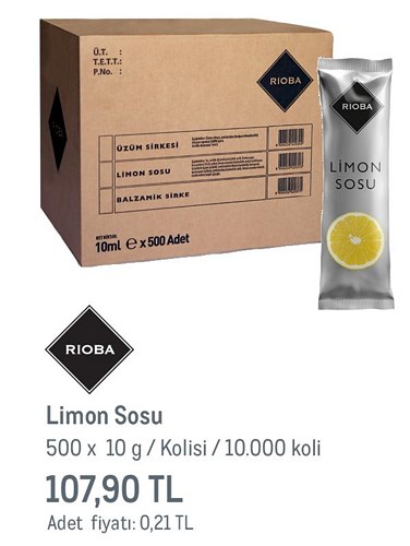 Rioba Limon Sosu 500x10 g image