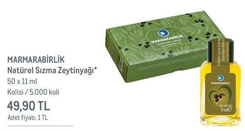 Marmarabirlik Natürel Sızma Zeytinyağı 50x11 ml image