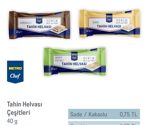 Metro Chef Tahin Helvası Çeşitleri 40 g image