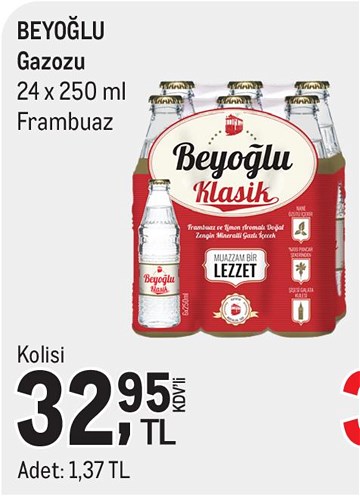 Beyoğlu Gazozu 24x250 ml Frambuaz image