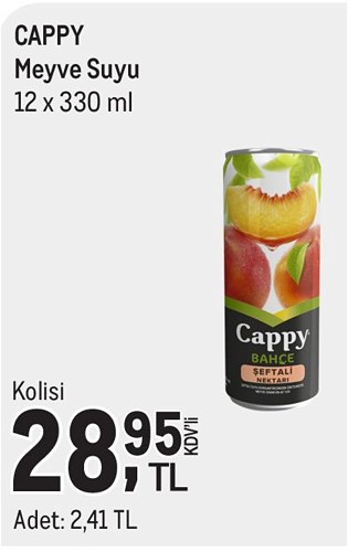 Cappy Meyve Suyu 12x330 ml image