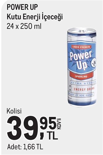 Power Up Kutu Enerji İçeceği 24x250 ml image