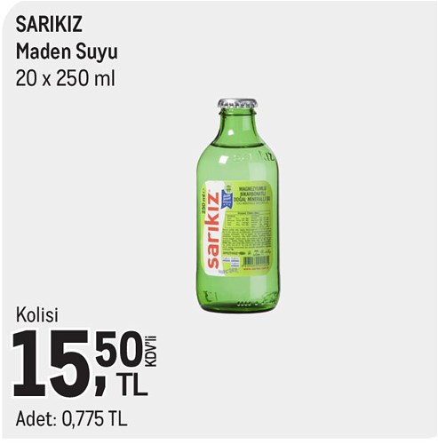 Sarıkız Maden Suyu 20x250 ml image