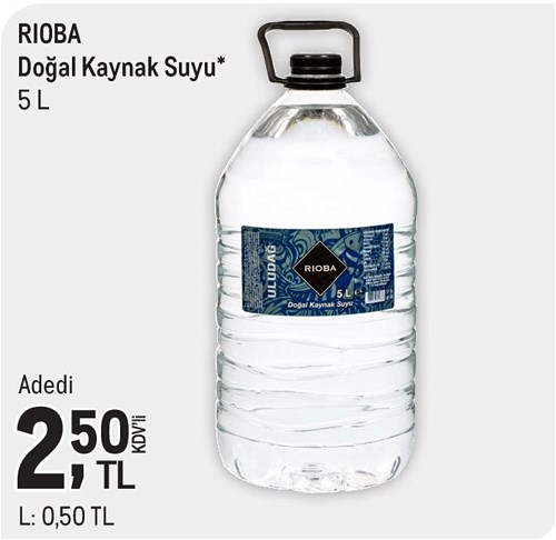 Rioba Doğal Kaynak Suyu 5 l image