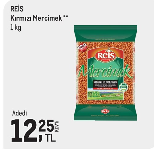 Reis Kırmızı Mercimek 1 kg image