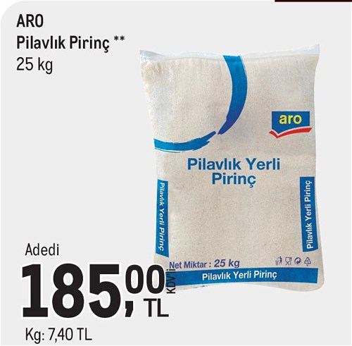 Aro Pilavlık Pirinç 25 kg image