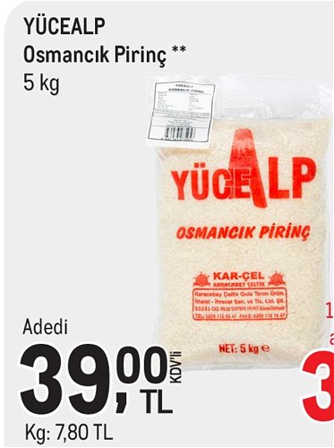 Yücealp Osmancık Pirinç 5 kg image