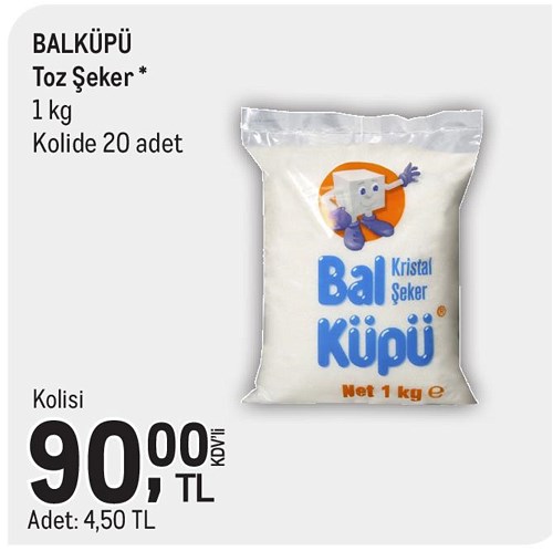 Balküpü Toz Şeker 1 kg Kolide 20 Adet image