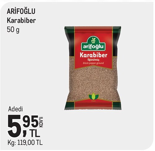 Arifoğlu Karabiber 50 g image