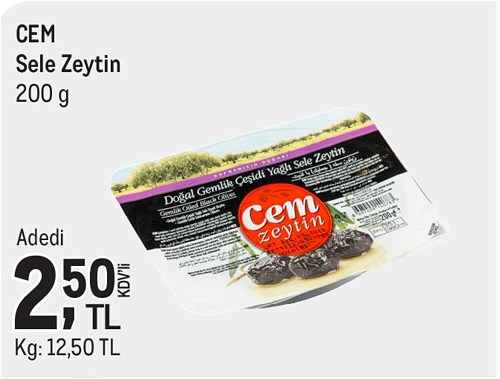 Cem Sele Zeytin 200 g image