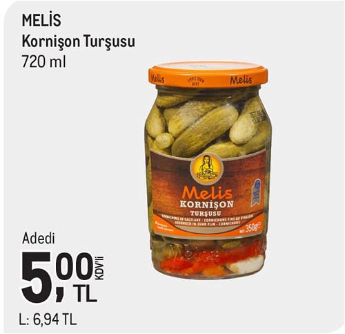 Melis Kornişon Turşusu 720 ml image