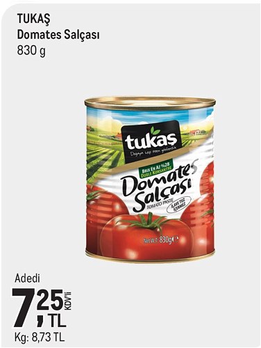 Tukaş Domates Salçası 830 g image