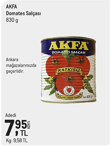 Akfa Domates Salçası 830 g image