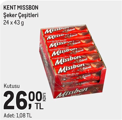 Kent Missbon Şeker Çeşitleri 24x43 g image