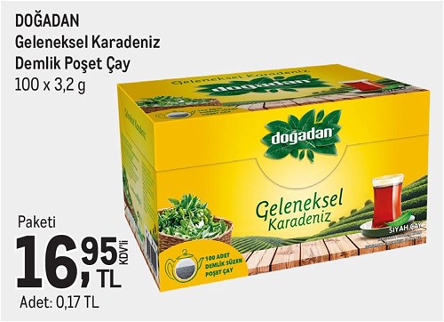 Doğadan Geleneksel Karadeniz Demlik Poşet Çay 100x3,2 g image