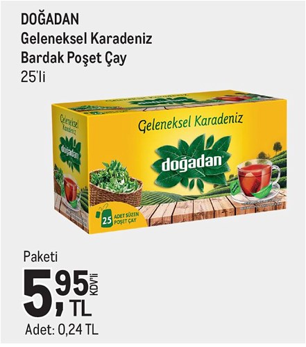 Doğadan Geleneksel Karadeniz Bardak Poşet Çay 25'li image