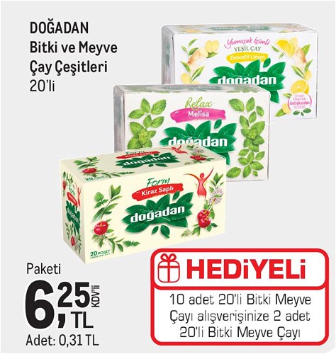 Doğadan Bitki ve Meyve Çay Çeşitleri 20'li image