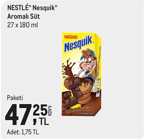 Nestle Nesquik Aromalı Süt 27x180 ml image