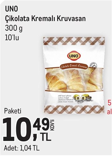 Uno Çikolatalı Kremalı Kruvasan 300 g 10'lu image