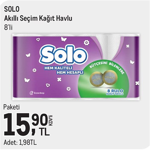 Solo Akıllı Seçim Kağıt Havlu 8'li image