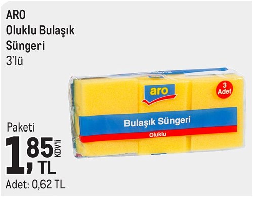 Aro Oluklu Bulaşık Süngeri 3'lü image