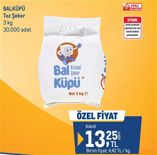 Balküpü Toz Şeker 3 kg image