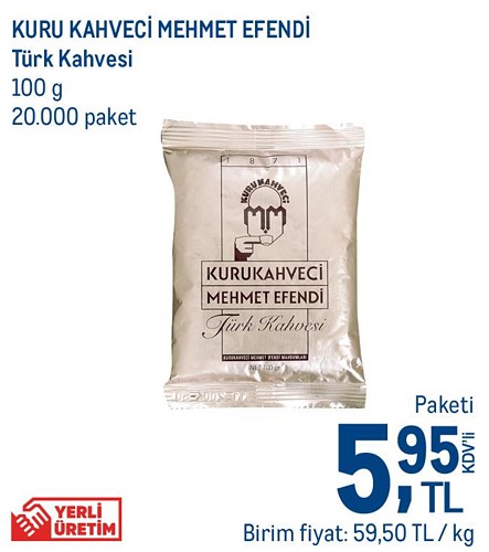 Kuru Kahveci Mehmet Efendi Türk Kahvesi 100 g image