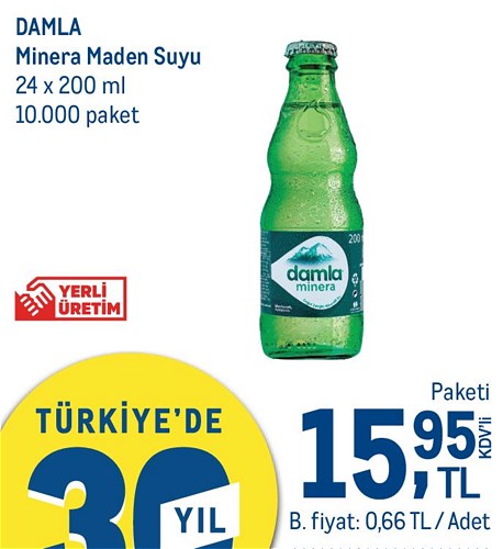 Damla Minera Maden Suyu 24 x 200 ml image