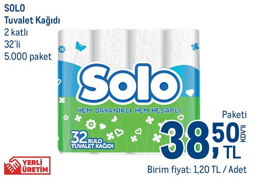 Solo Tuvalet Kağıdı 2 Katlı 32'li image