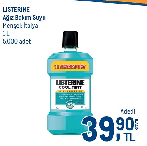 Listerine Ağız Bakım Suyu 1 L image