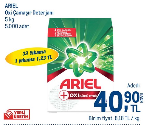 Ariel Oxi Çamaşır Deterjanı 5 kg image