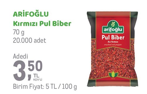 Arifoğlu Kırmızı Pul Biber 70 g image