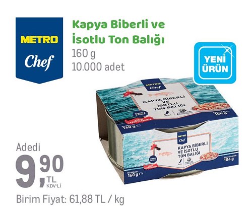 Metro Chef Kapya Biberli ve İsotlu Ton Balığı 160 g image