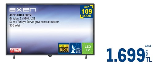 Axen 43" Full Hd Led Tv image