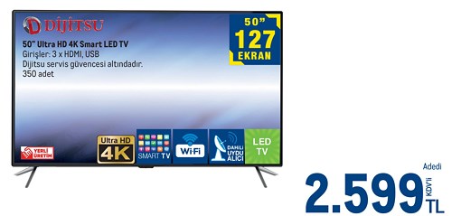 Dijitsu 50" Ultra Hd 4K Smart Led Tv image