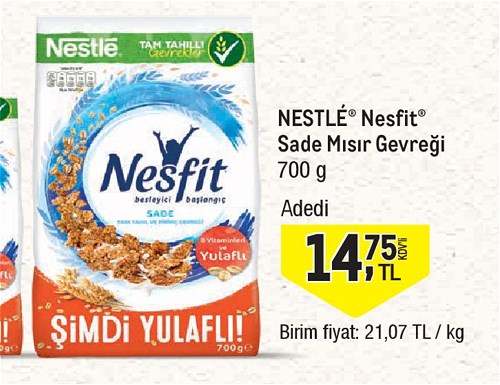 Nestle Nesfit Sade Mısır Gevreği 700 g image