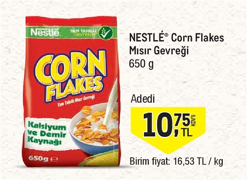 Nestle Corn Flakes Mısır Gevreği 650 g image