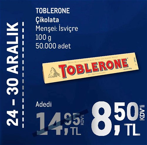 Metro Toblerone Çikolata 100 g