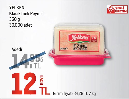 Yelken Klasik İnek Peyniri 350 g image