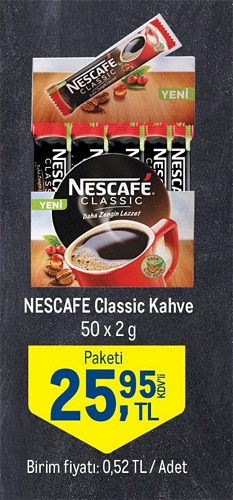 Nescafe Classic Kahve 50x2 g image