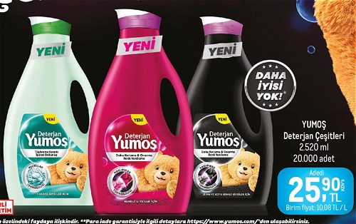 Yumoş Deterjan Çeşitleri 2520 ml image