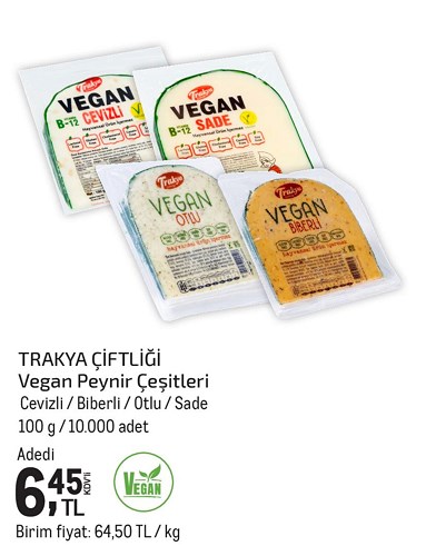 Trakya Çiftliği Vegan Peynir Çeşitleri 100 g image