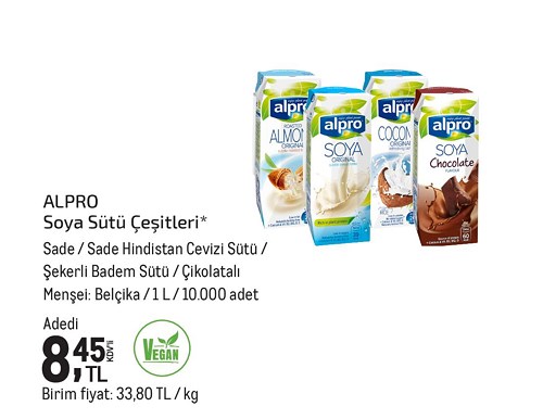 Alpro Soya Sütü Çeşitleri 1 L image